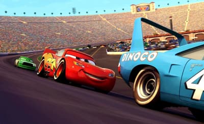 voiture de course animée