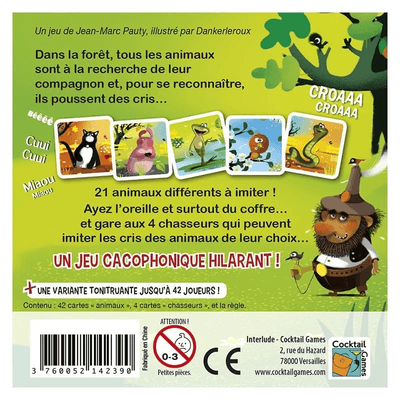 Dos de la boîte du jeu de société Brouahaha