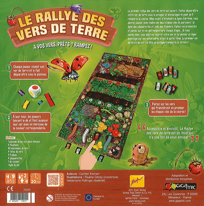 Boite jeu Le rallye des vers de terre