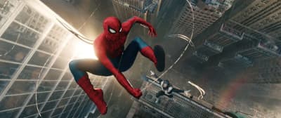 Spiderman en pleine poursuite