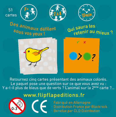 Dos de la boîte du jeu de société Tête de linotte